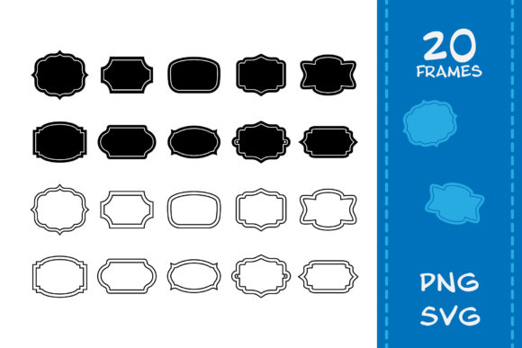 20 Decorative Frame Elements for Crafts and Graphics