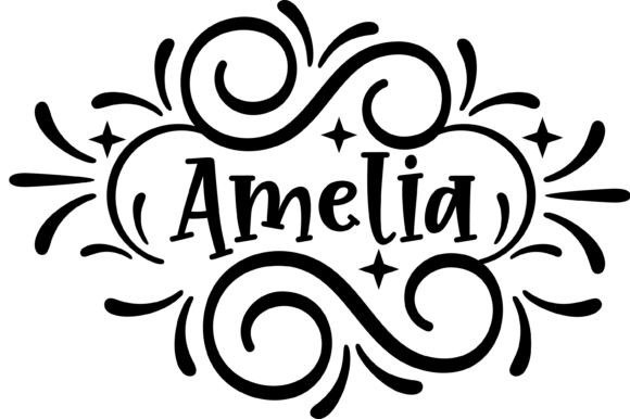 Amelia Decorative Clip Art Graphics SVG
