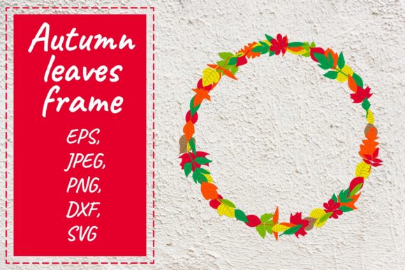 Autumn Leaves Frame: Graphics for Seasonal Design