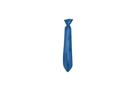 Beautiful Cool Blue Necktie Illustration Graphics