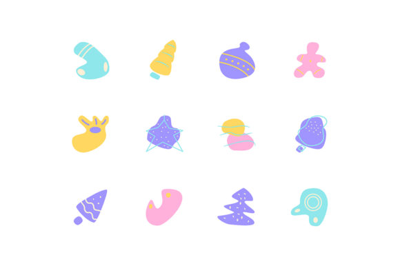 Christmas Holiday Abstract Element Set