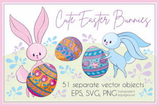 Cute Easter Bunnies: Graphics & Illustrations for Crafters