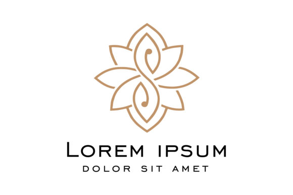 Decorative Flower Concept Vector Logo for Graphics and Logos
