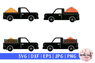 Decorative Pumpkin Truck Graphics for Crafts