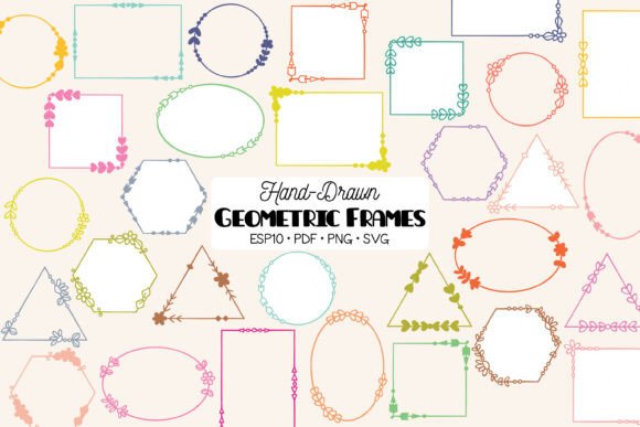 Geometric Frame Color, Decorative Border