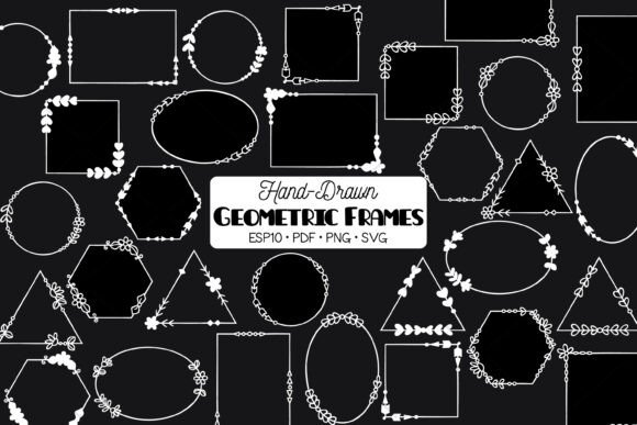 Geometric Frame White: Graphics and Crafts in One