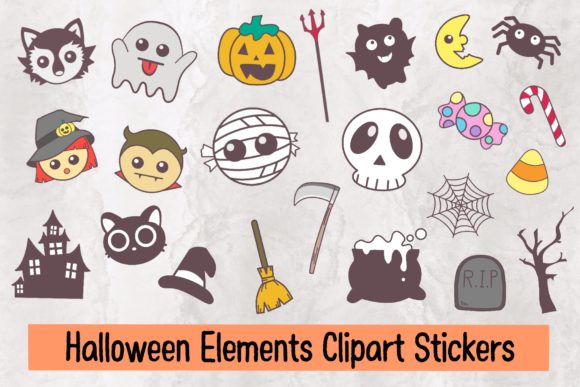 Halloween Elements Clipart: Graphics and Illustrations for Creative Marketing