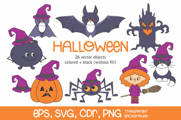 Halloween Vector Clip Art for Graphics and Illustrations