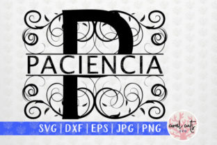 Initial Decorative Swirl Letter Split Graphics