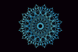 Mandala Graphic Design in Blue
