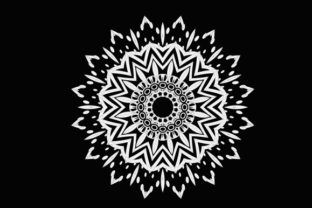 Mandala Graphic Design in White for Illustrations and Graphics