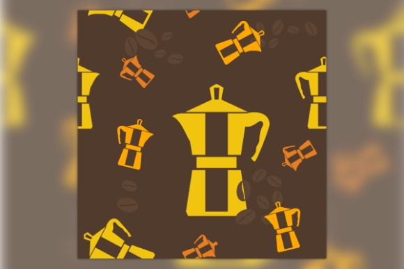 Mokapot Coffee Maker Seamless Pattern