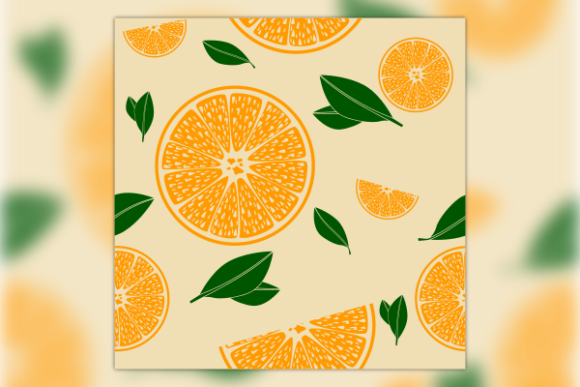 Orange Fruit Vector Seamless Pattern Graphics