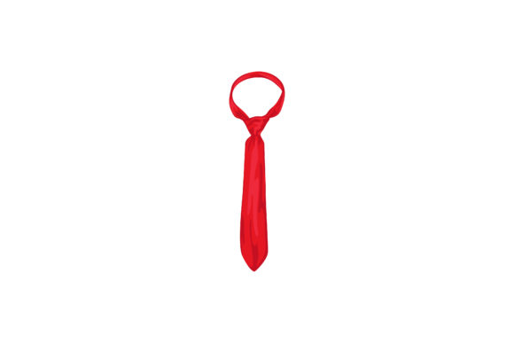 Pretty Cool Red Necktie Illustration Graphics