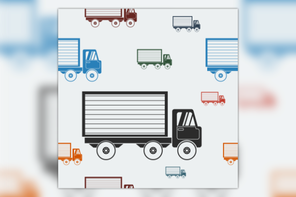 Shipping Truck Seamless Pattern for Graphics and Patterns