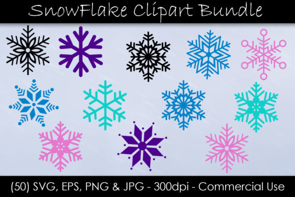 Snowflake Bundle: Graphics for Decorative Elements