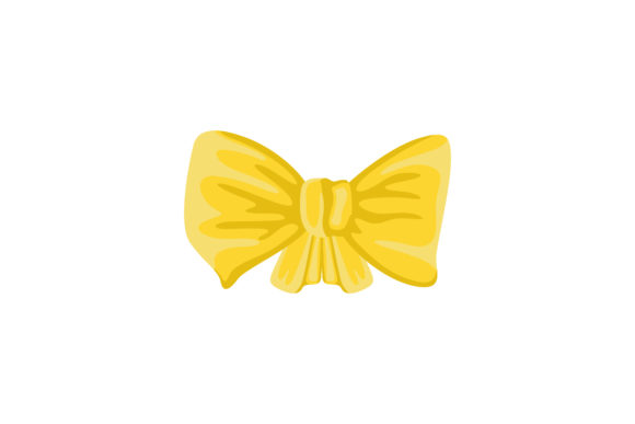 Sweet Yellow Ribbon Illustration for Graphics and Illustrations